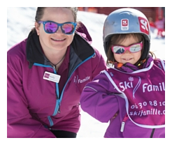 Nursery slopes for skiing children